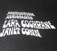 Original caption card for Strange Paradise Production Assistants