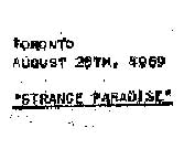 Memo indicating blank tapes to besent for Strange Paradise